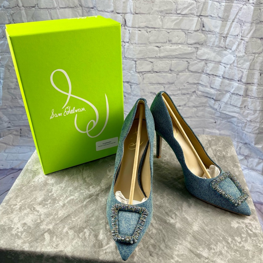 Brand New W/box Sam Edelman Harriet Pointed Toe Pump Size 9 - Picture 7 of 17